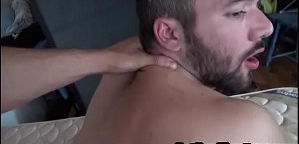  Bearded Straight Latin Stud takes a hard uncut cock- LatinoHunter.com